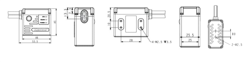 Размеры сканера C25DE