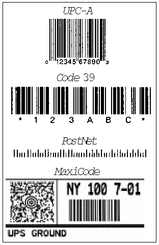 Различные вариации штрихового кода
