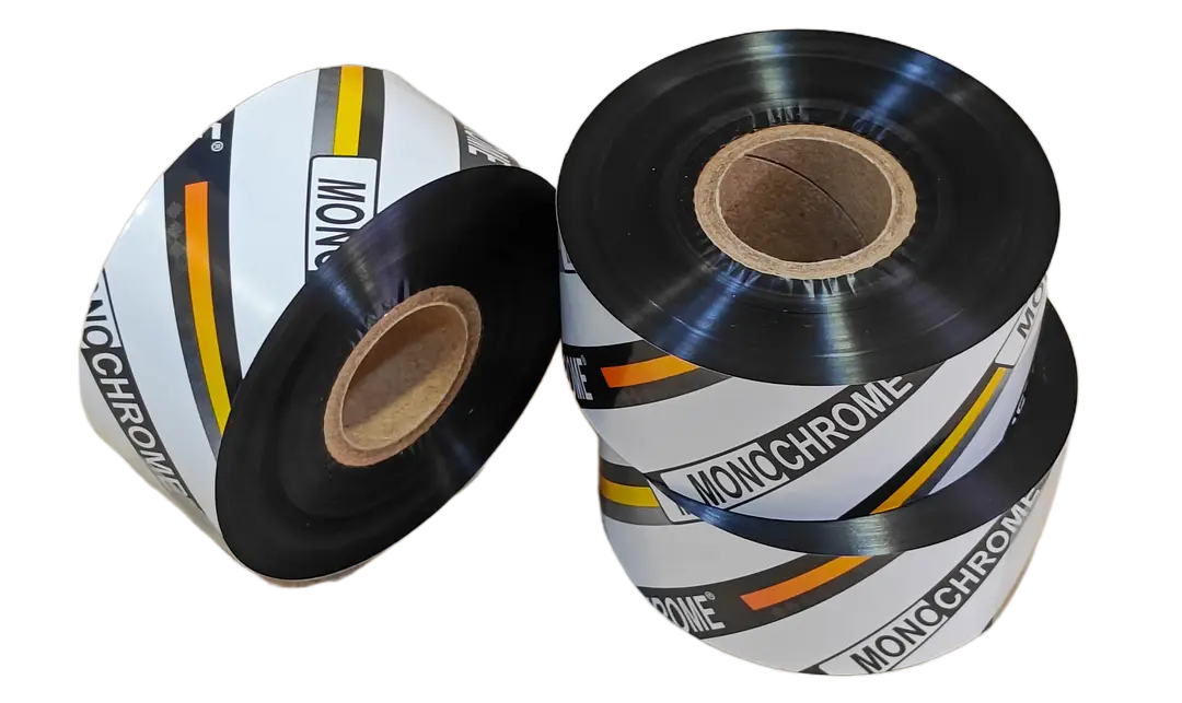 Термотрансферный риббон Wax Resin крупным планом