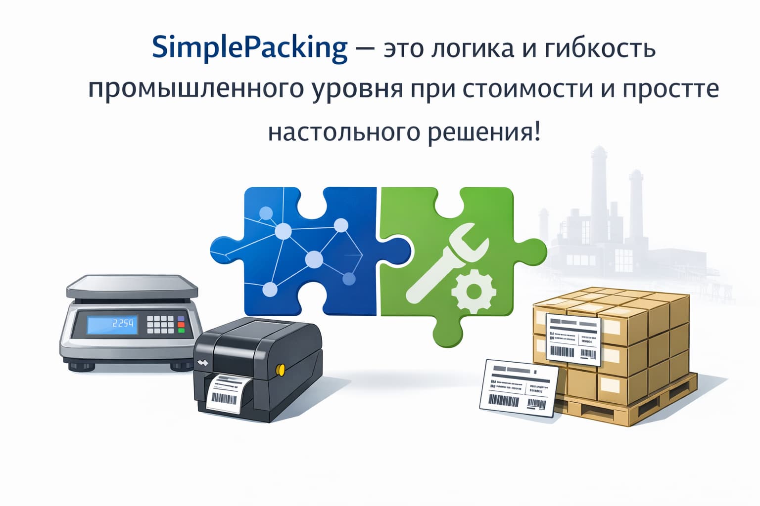 SimplePacking - это логика и гибкость промышленного уровня при стоимости и простоте настольного решения !